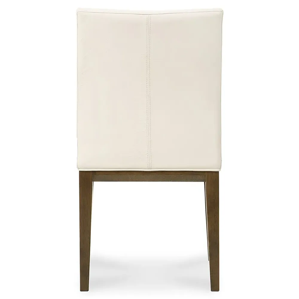 Mabel Dining Side Chair Set of 2 - White, Leather