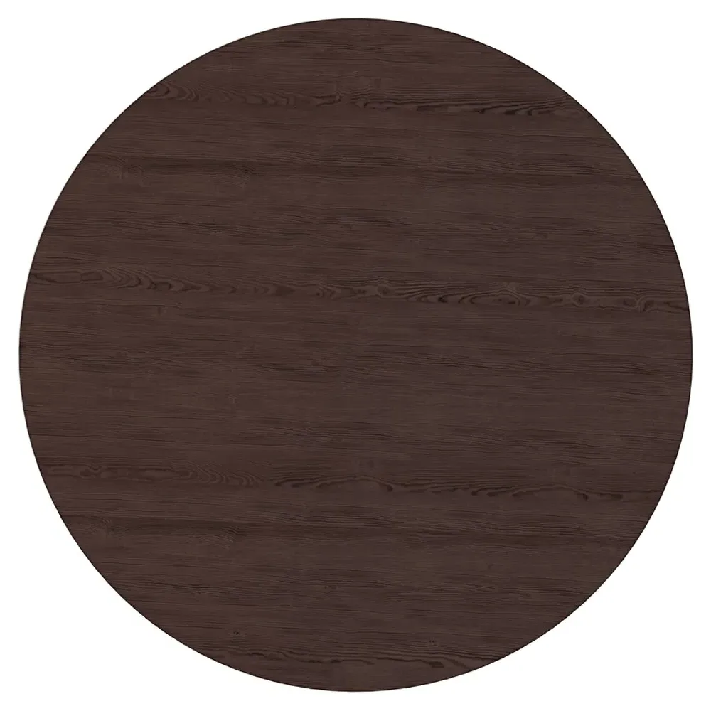 Mabel Round Dining Table - Brown, Oak