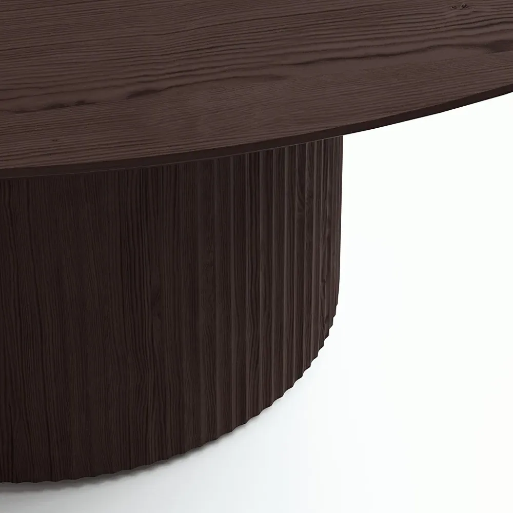 Mabel Round Dining Table - Brown, Oak