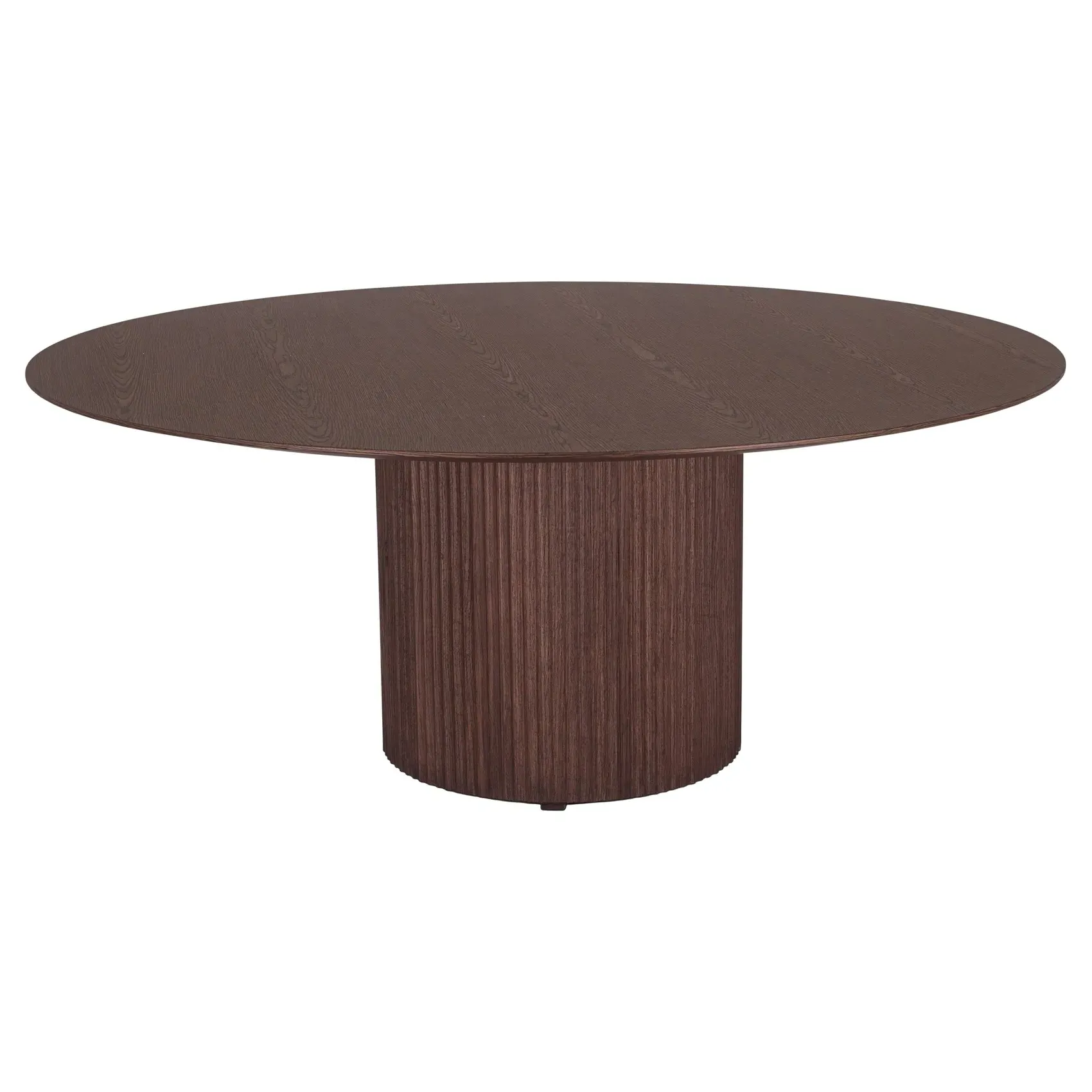 Mabel Round Dining Table - Brown, Oak