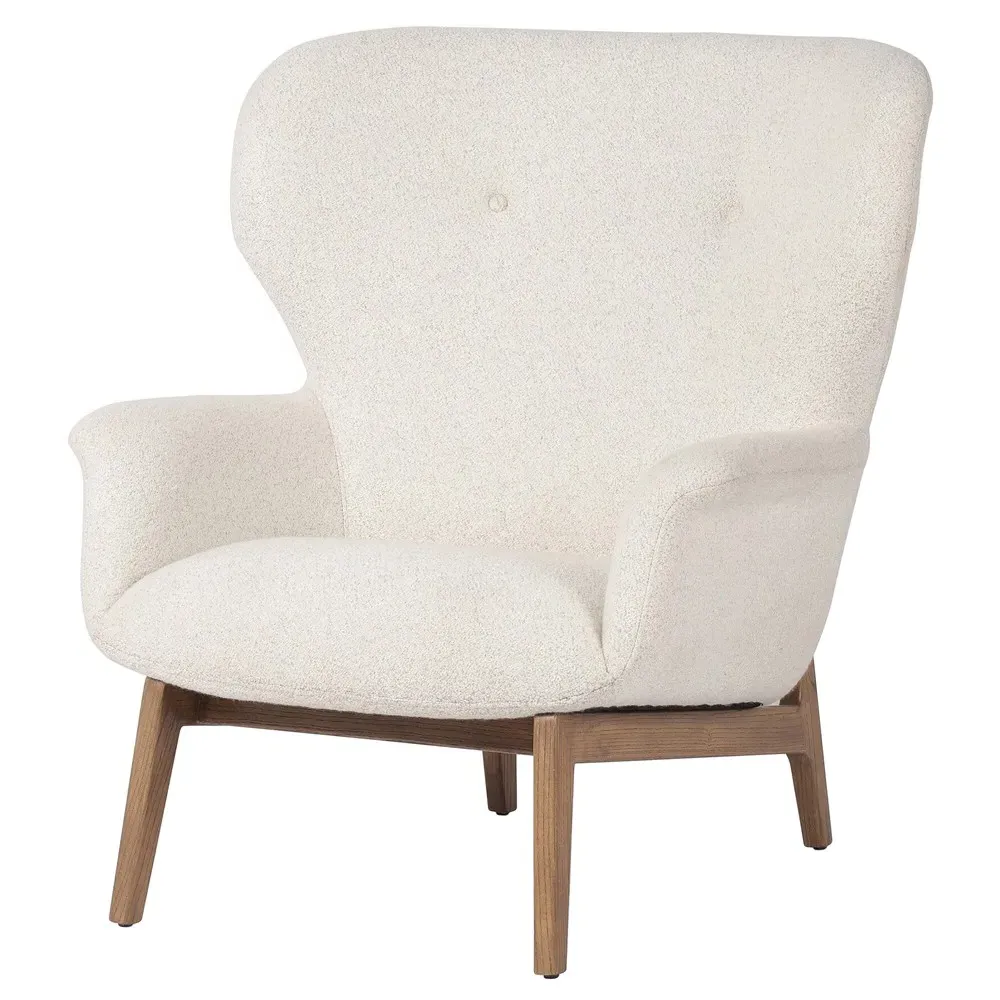 Mabel Wing Chair - Cream, Boucle image