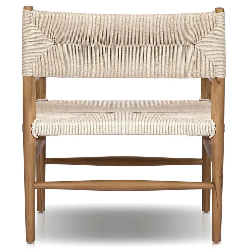Mable Outdoor Chair - Off White, Teak