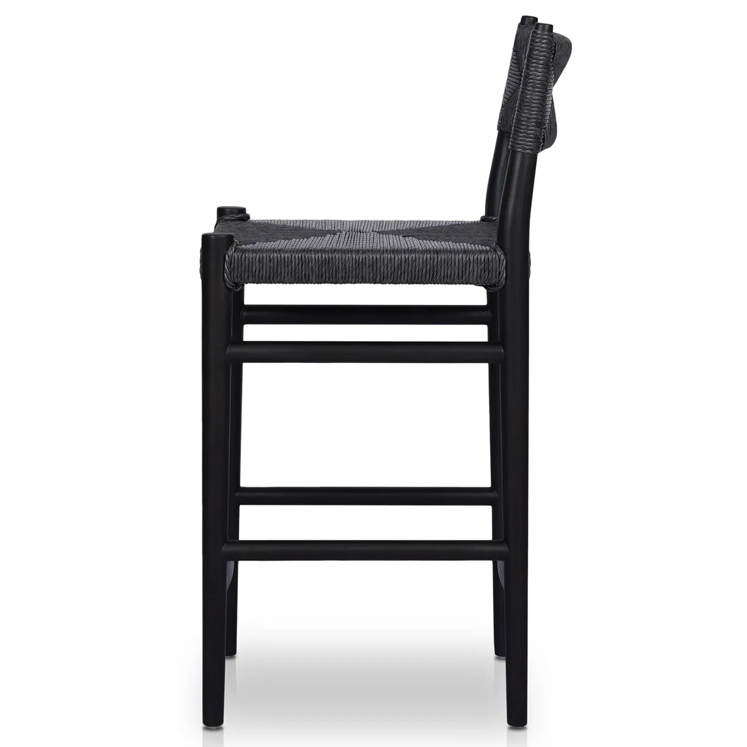 Mable Outdoor Counter Stool - Black, Wicker