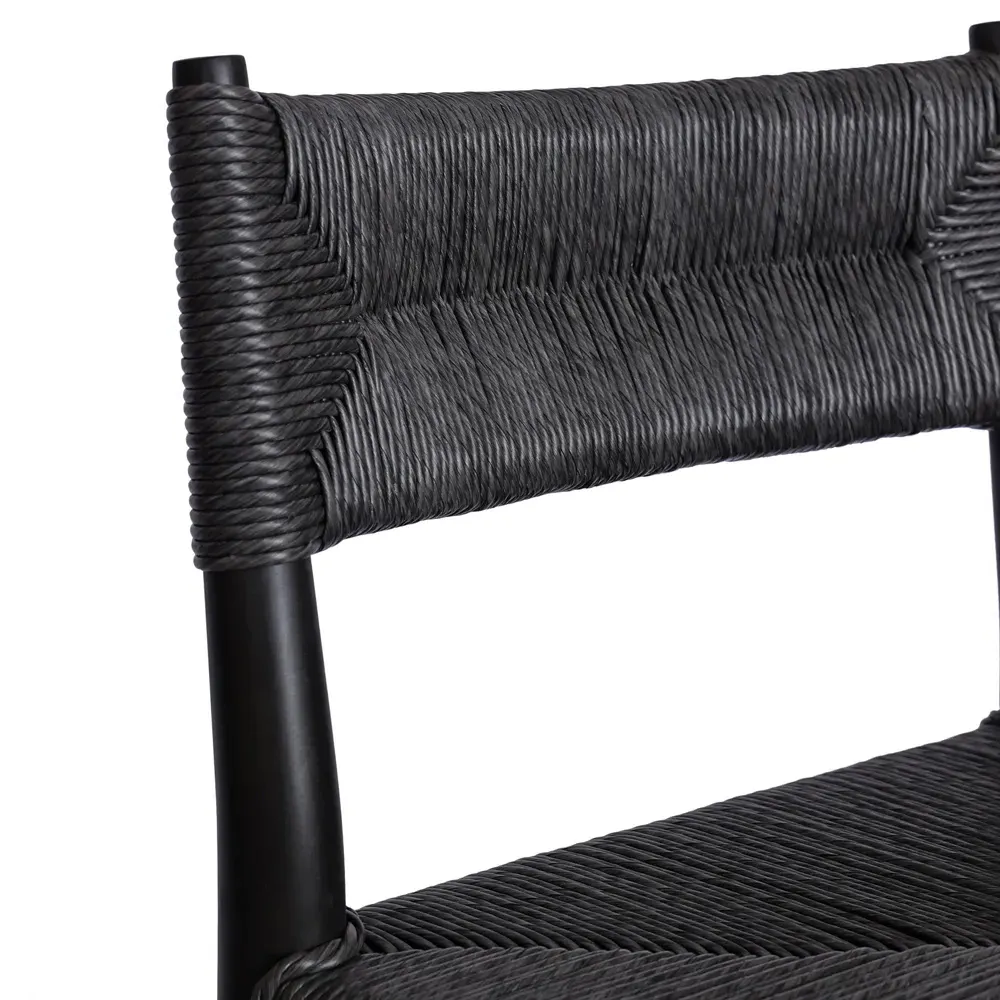 Mable Outdoor Counter Stool - Black, Wicker