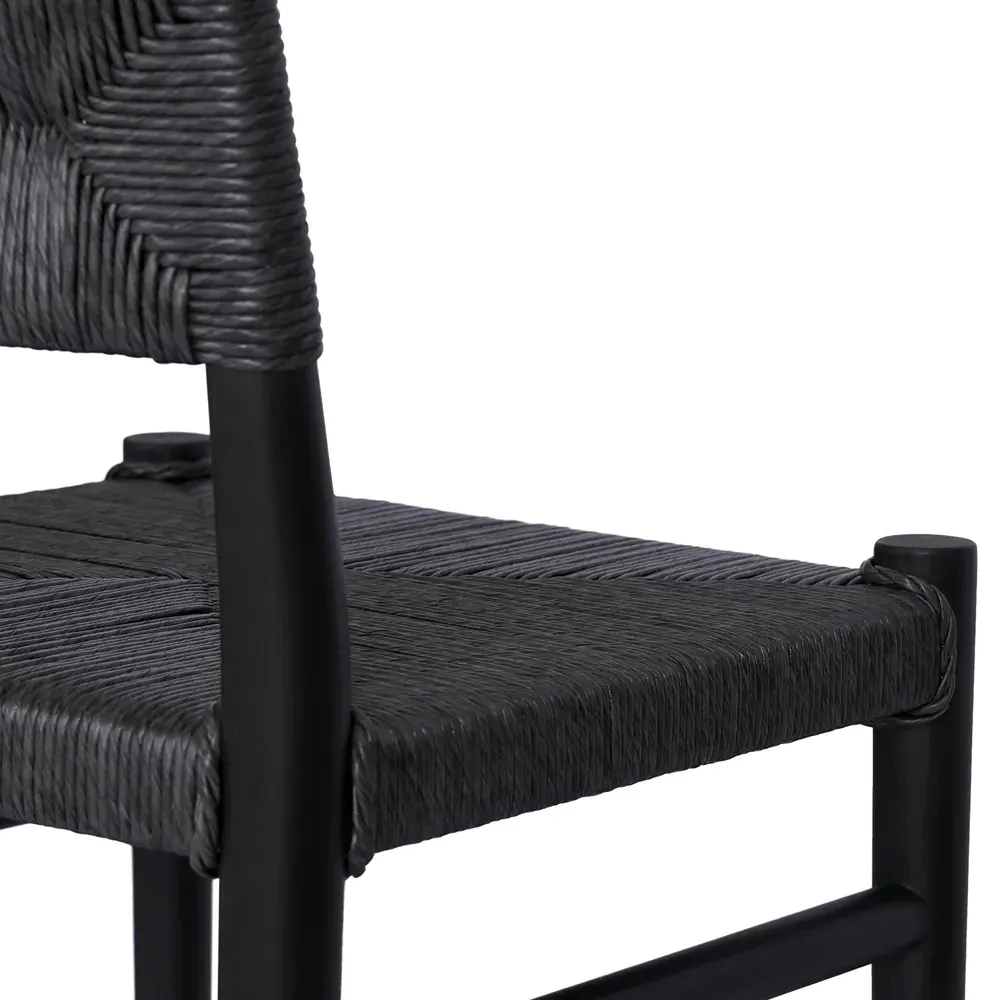 Mable Outdoor Counter Stool - Black, Wicker