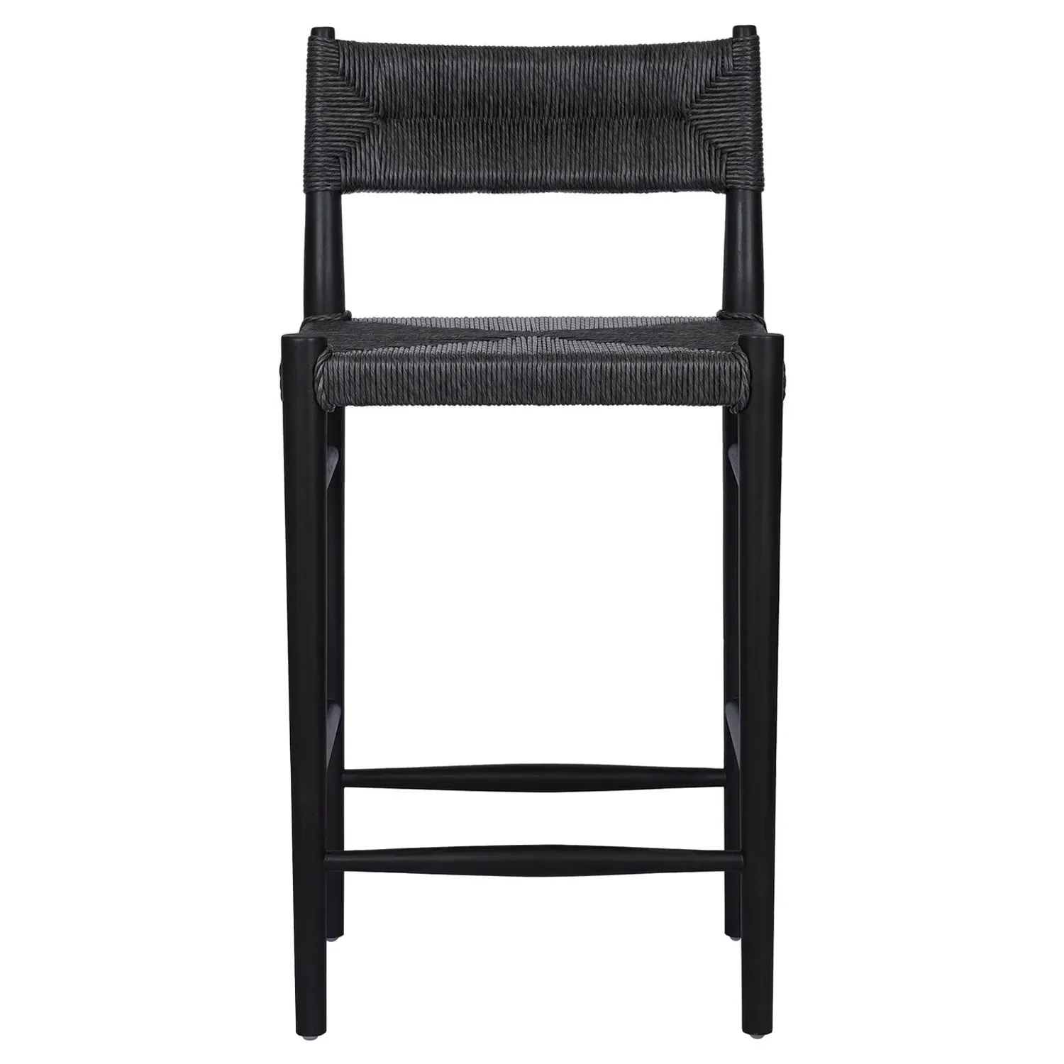 Mable Outdoor Counter Stool - Black, Wicker