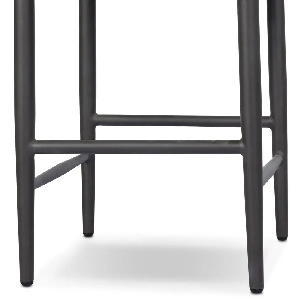 Mable Outdoor Counter Stool - Off White, Iron