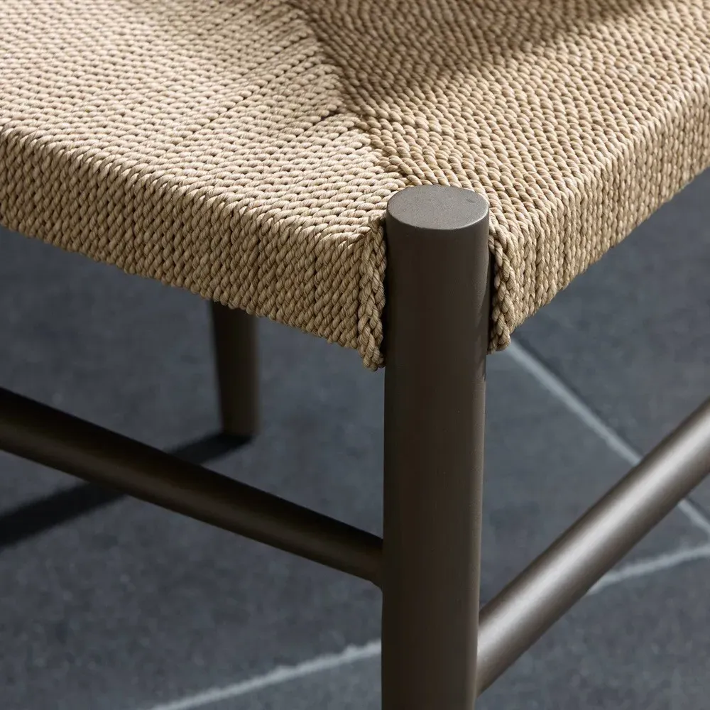 Mable Outdoor Dining Chair - Beige, Wicker