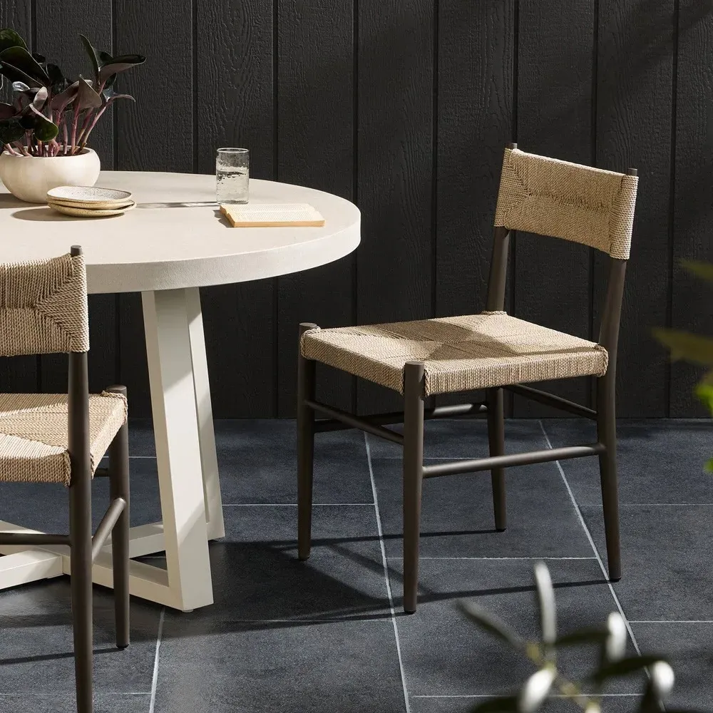 Mable Outdoor Dining Chair - Beige, Wicker