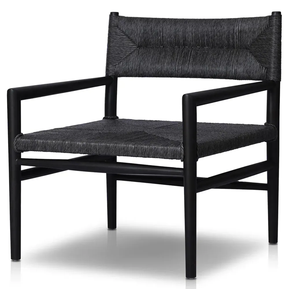 Mable Outdoor Dining Chair - Black, Wicker