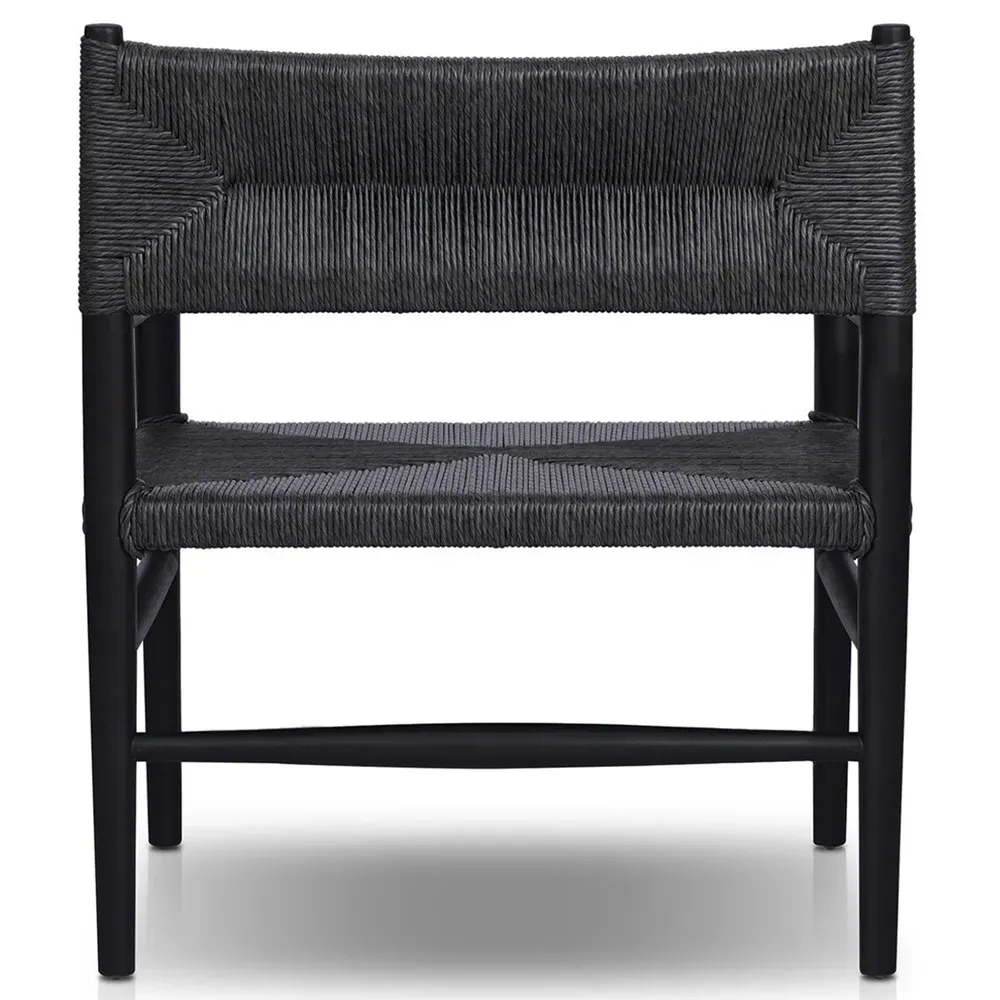 Mable Outdoor Dining Chair - Black, Wicker