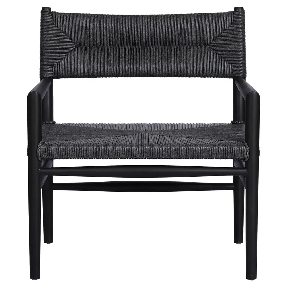 Mable Outdoor Dining Chair - Black, Wicker