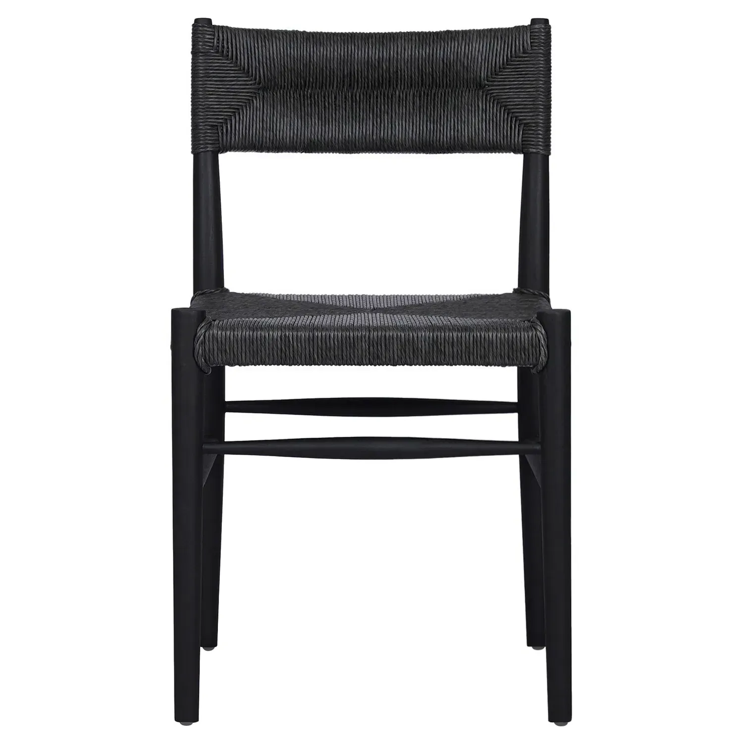 Mable Outdoor Dining Chair - Black, Wicker
