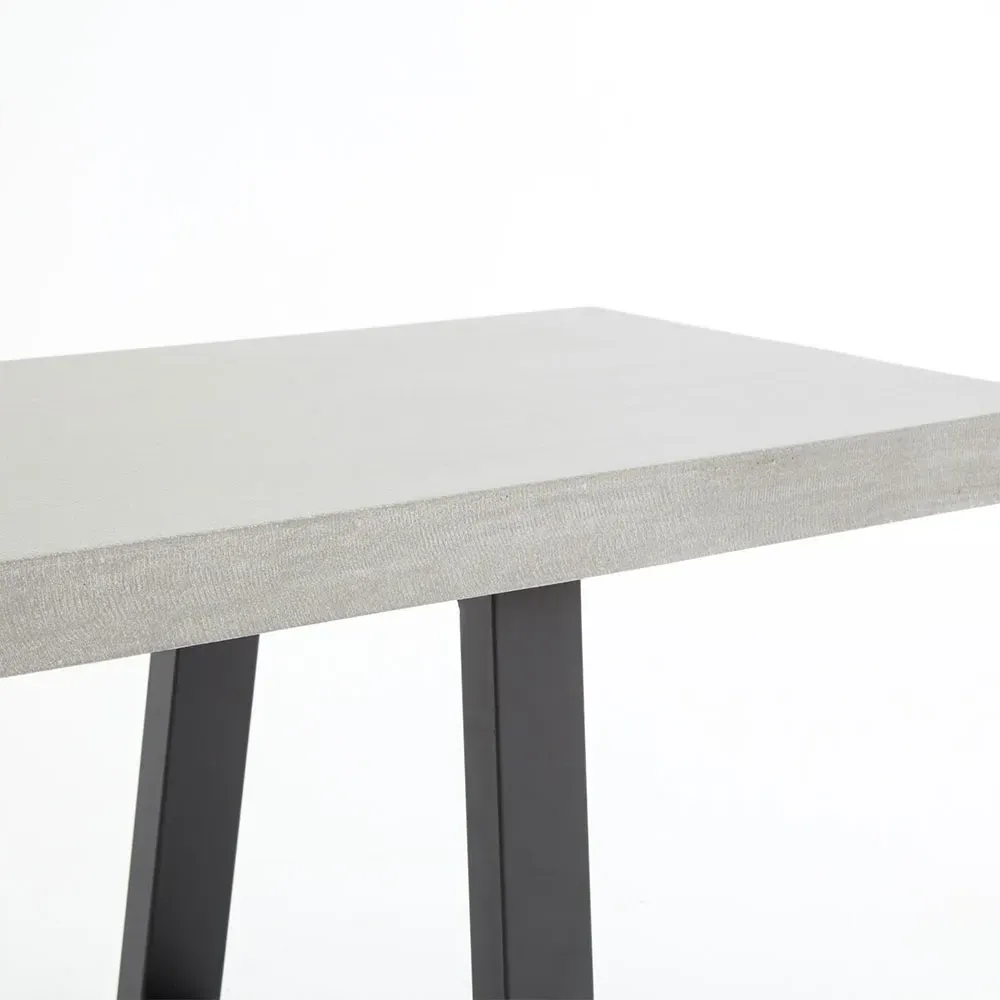 Maceo Outdoor Dining Bench - Grey, Iron