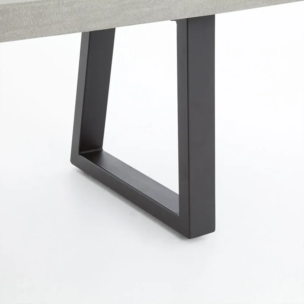 Maceo Outdoor Dining Bench - Grey, Iron