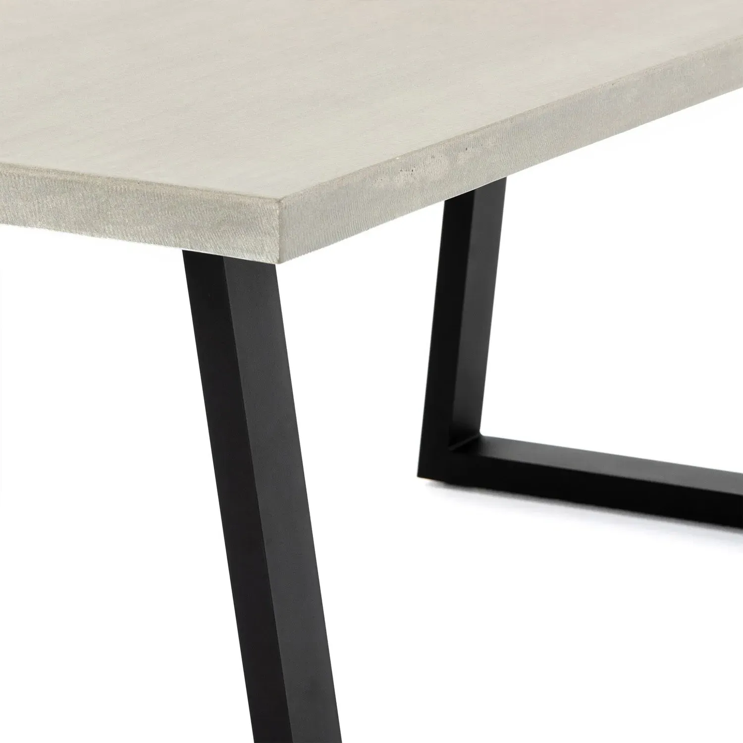 Maceo Rectangular Dining Table - Grey, Lava Stone