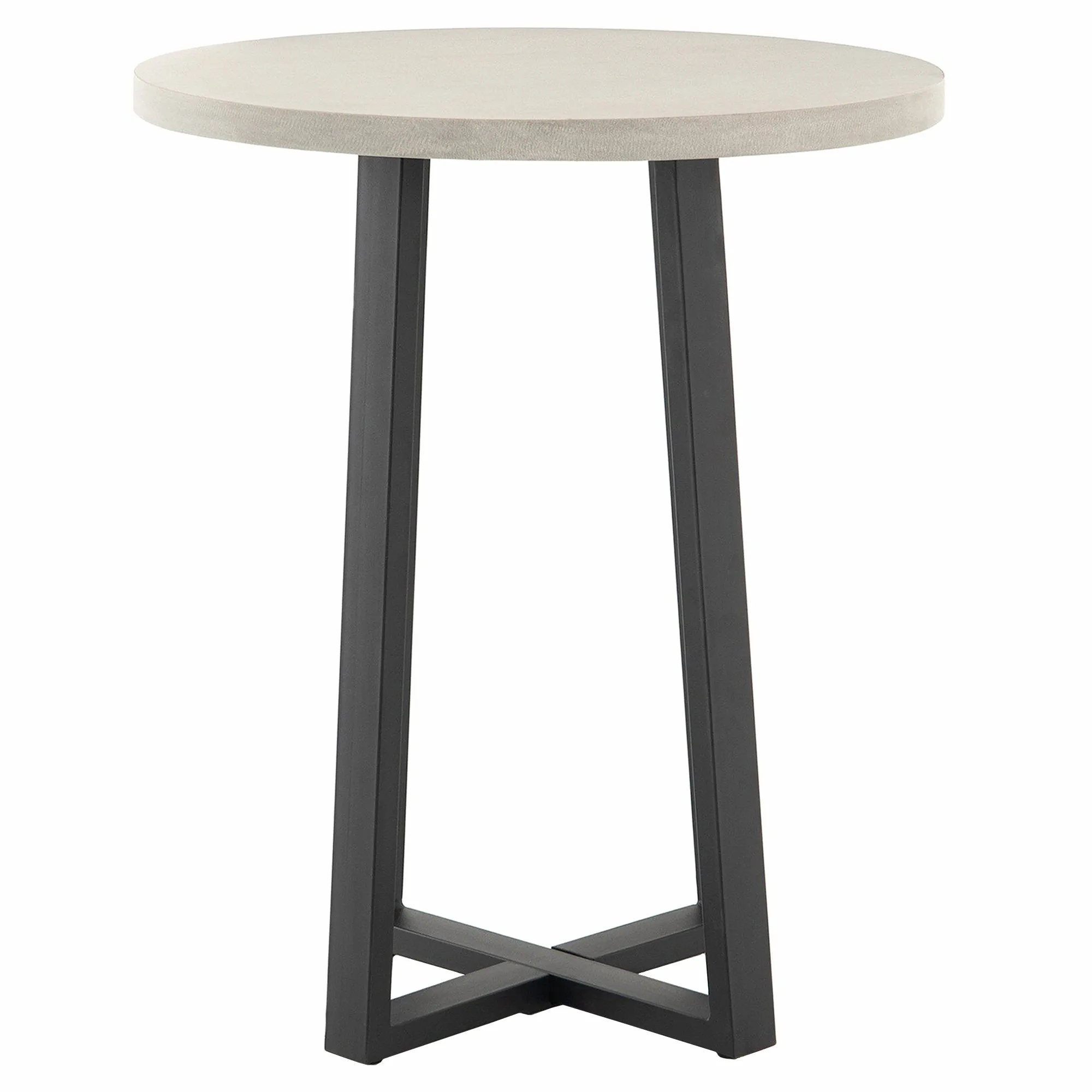 Maceo Round Counter Table - Grey, Lava Stone image