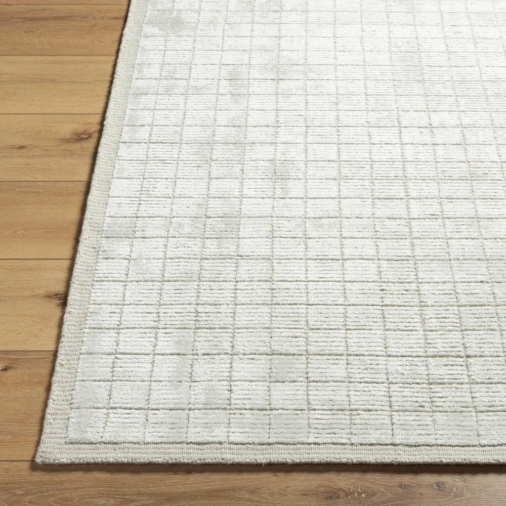 Machi Patterned Rug - Beige, Viscose Wool