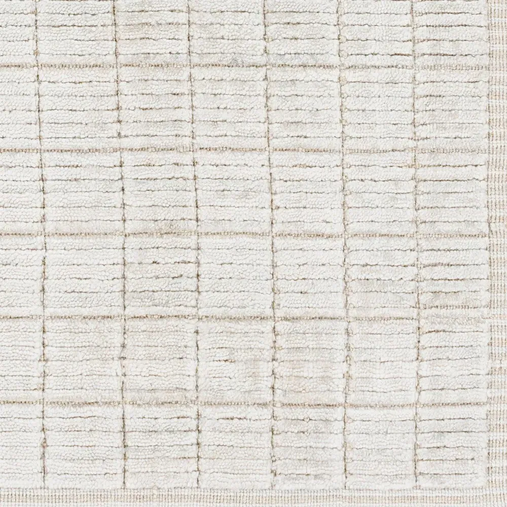 Machi Patterned Rug - Beige, Viscose Wool