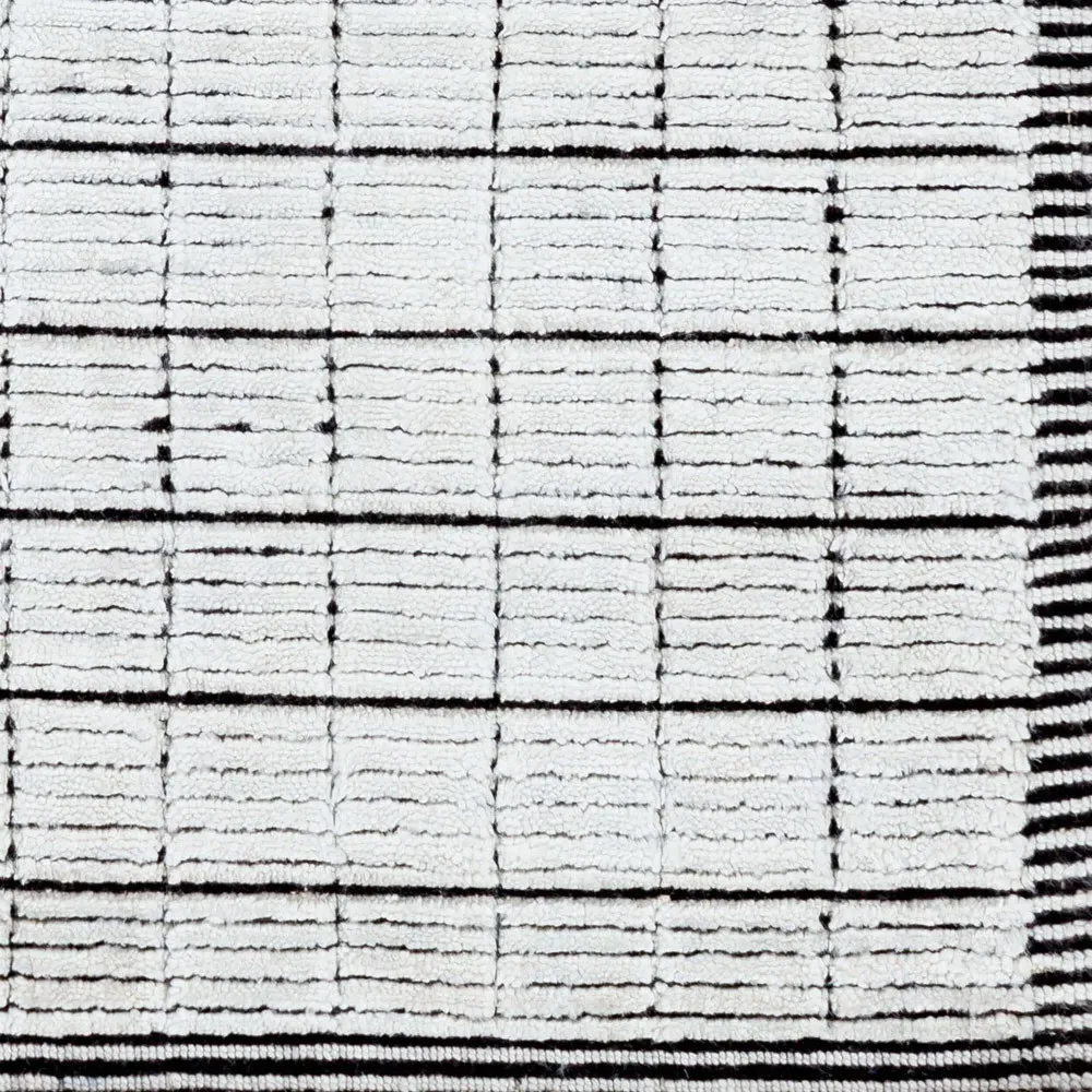 Machi Patterned Rug - Grey, Viscose Wool