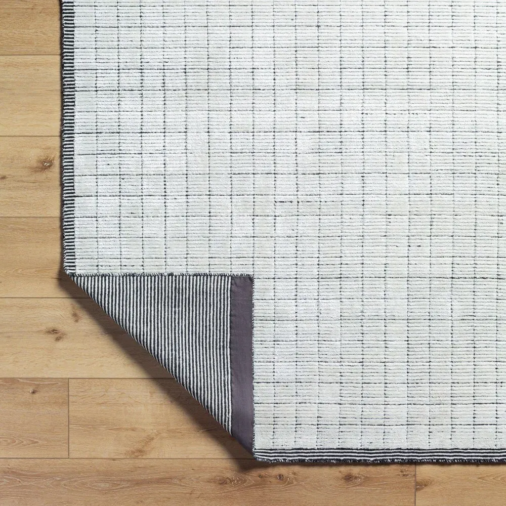 Machi Patterned Rug Sample - Grey, Viscose Wool