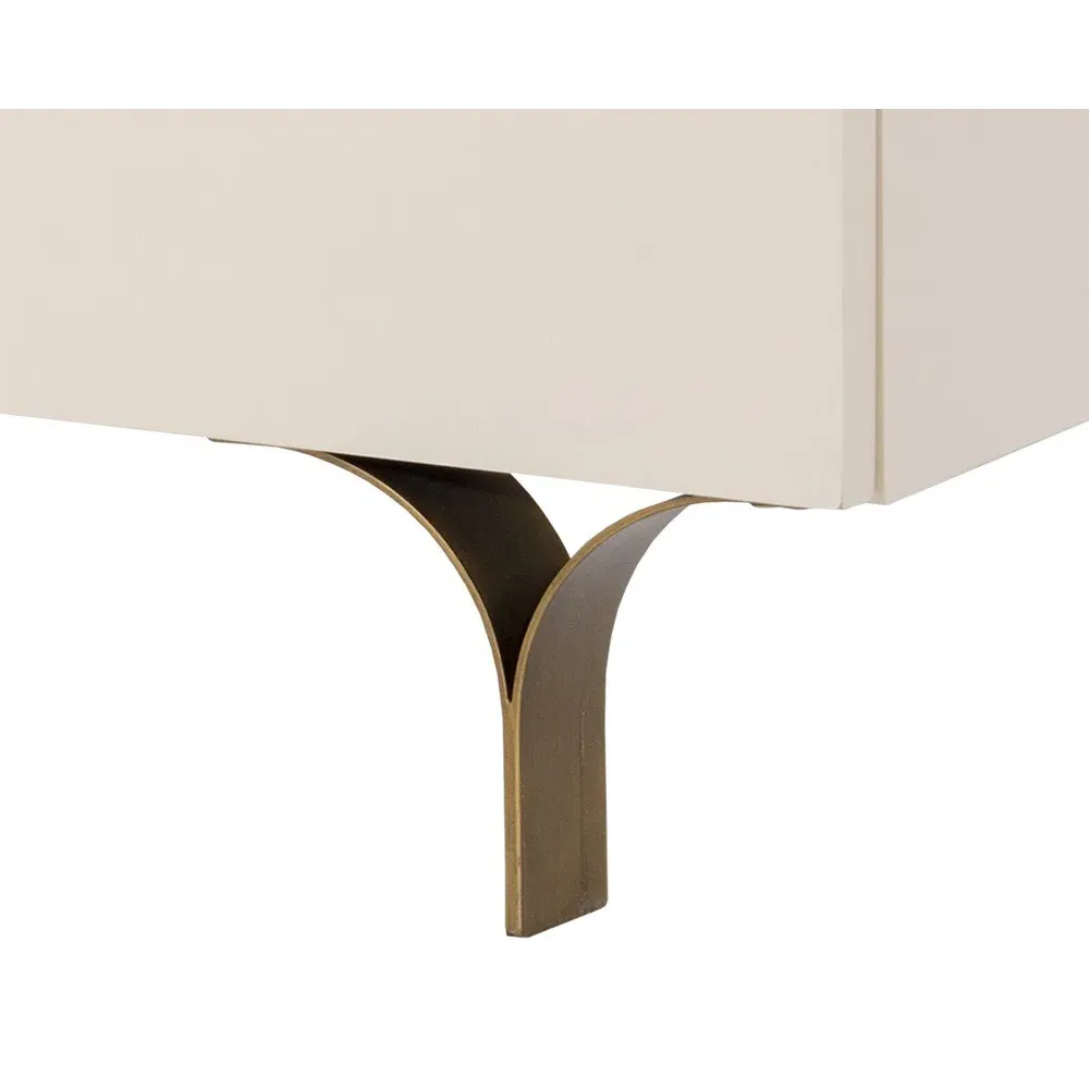 Macias 3 Drawer Dresser - Cream, Rubberwood