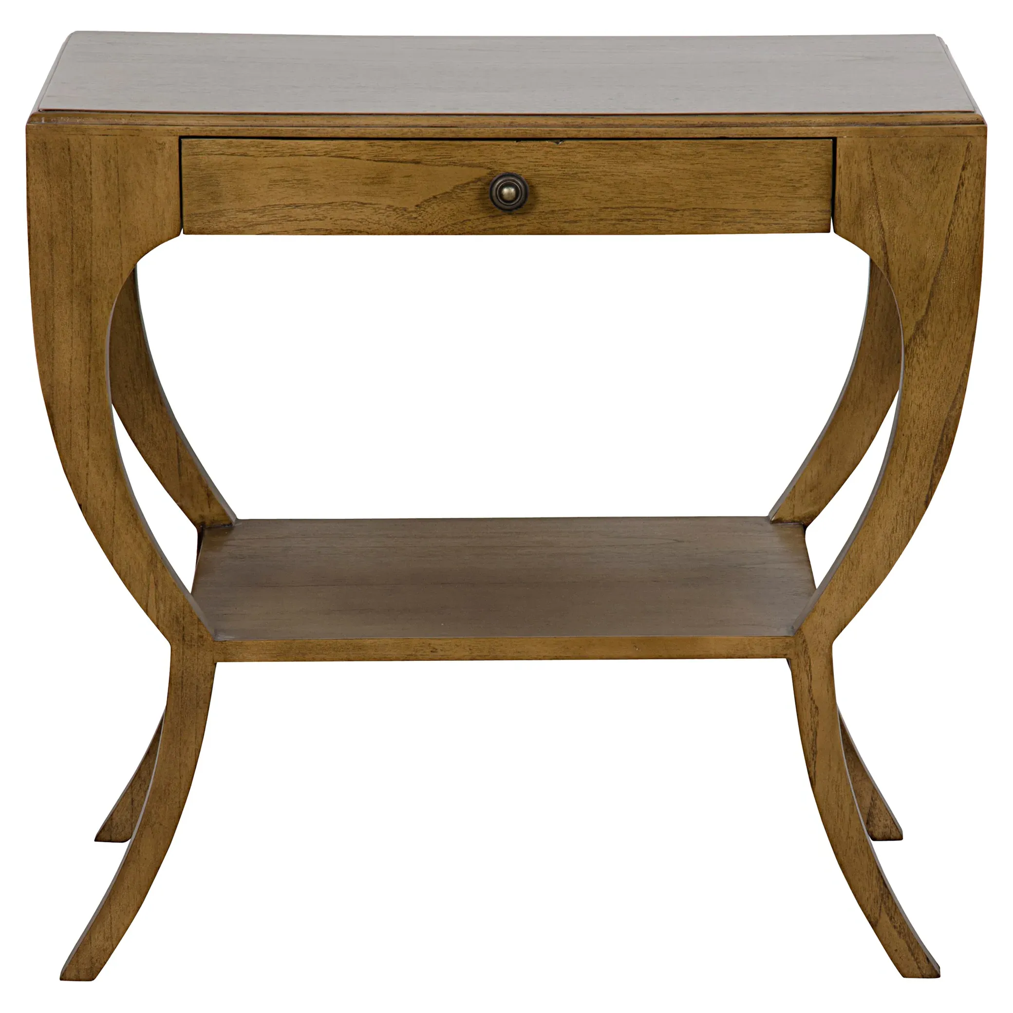 Mackenzie Square Side Table with Drawer - Brown, Mahogany image