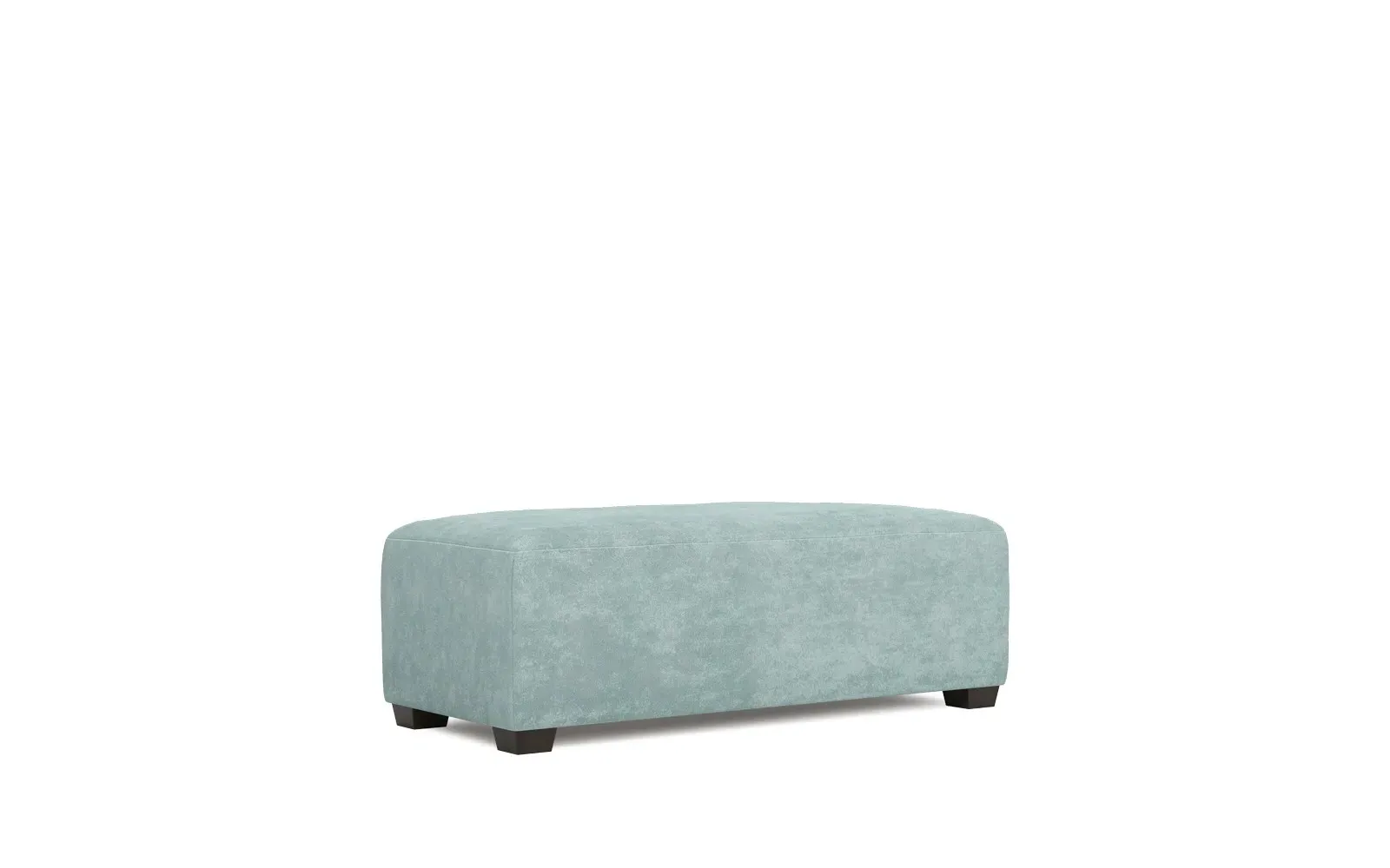 Macklin Rectangular Ottoman - French Blue, Velvet