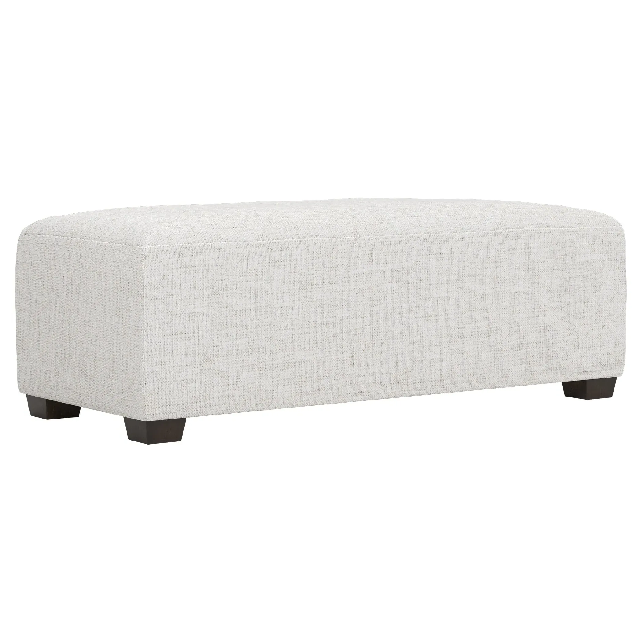 Macklin Rectangular Ottoman - Heathered Ivory