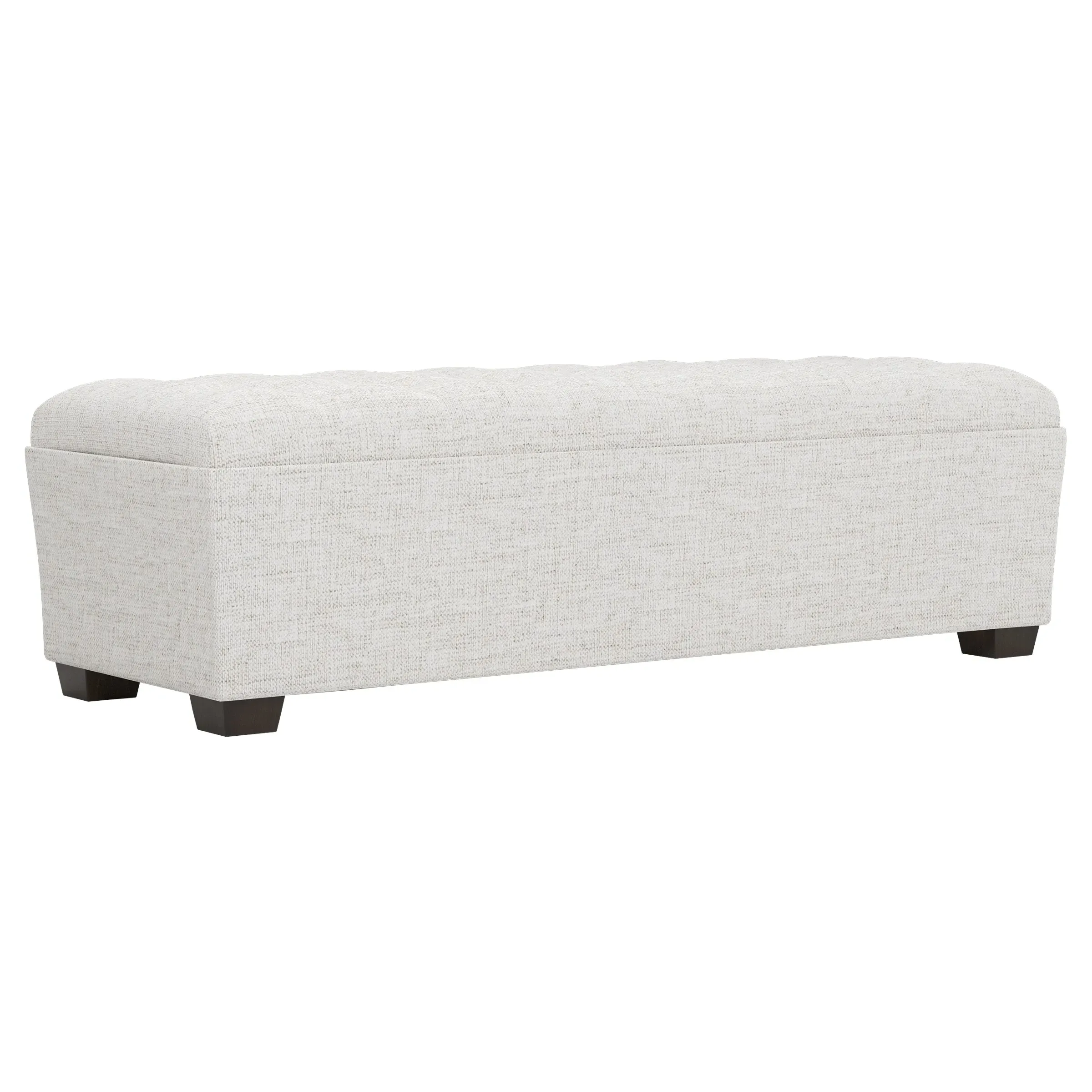 Macklin Rectangular Tufted Ottoman - Heathered Ivory