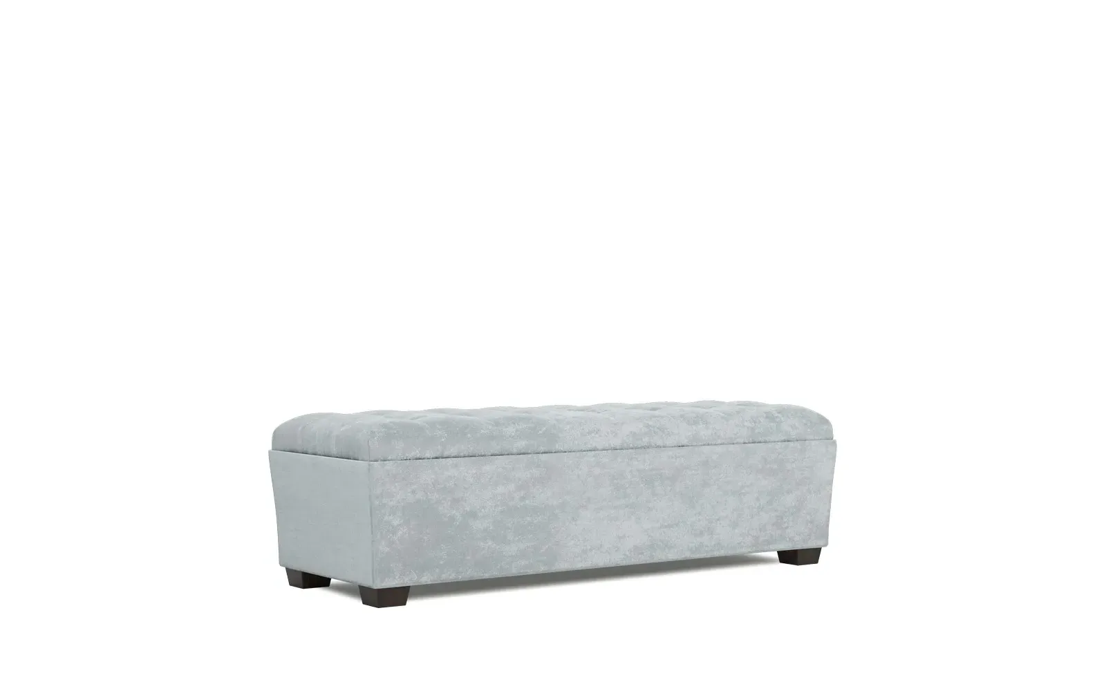 Macklin Rectangular Tufted Ottoman - Pale Blue