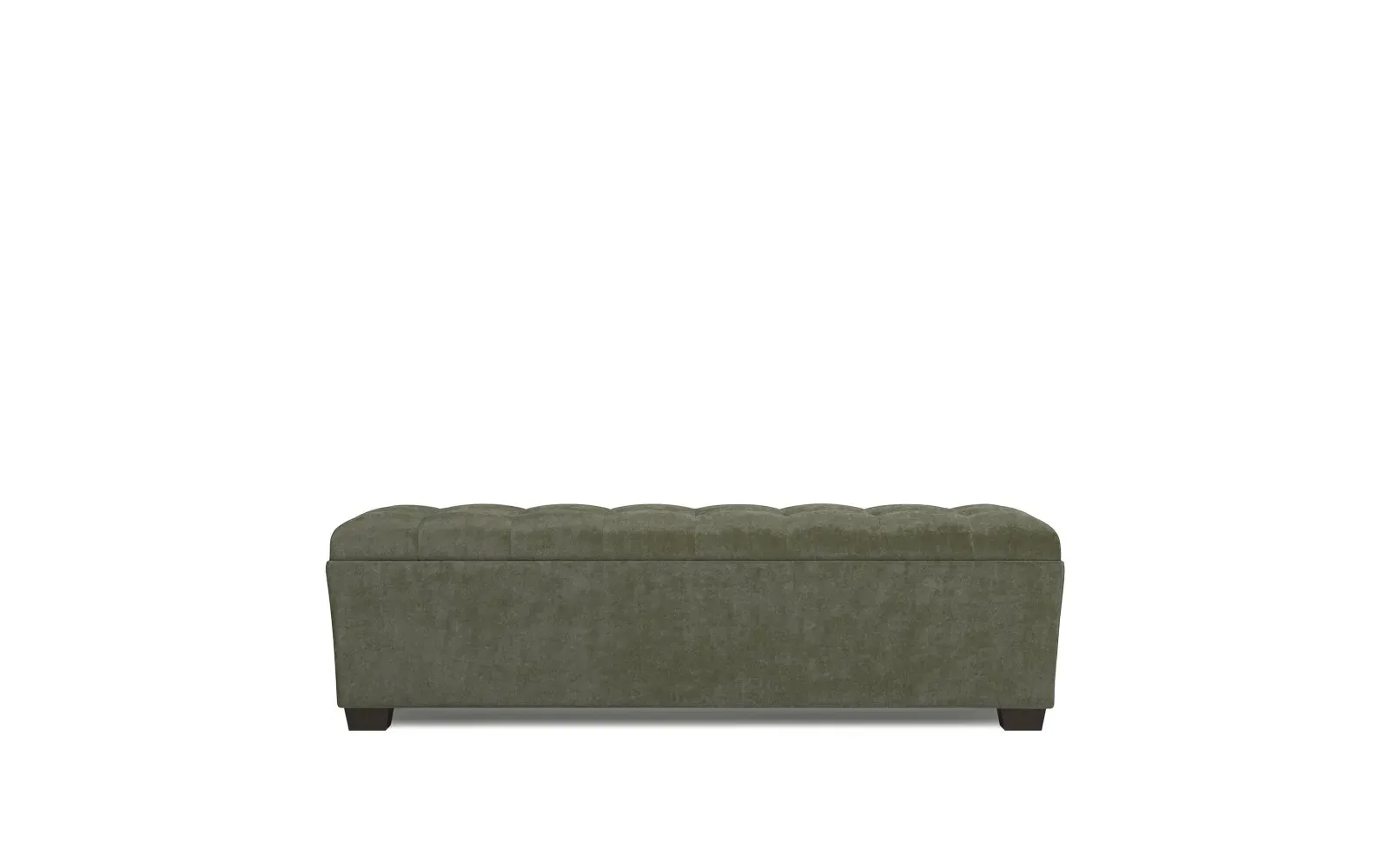 Macklin Rectangular Tufted Ottoman - Sage Green, Velvet