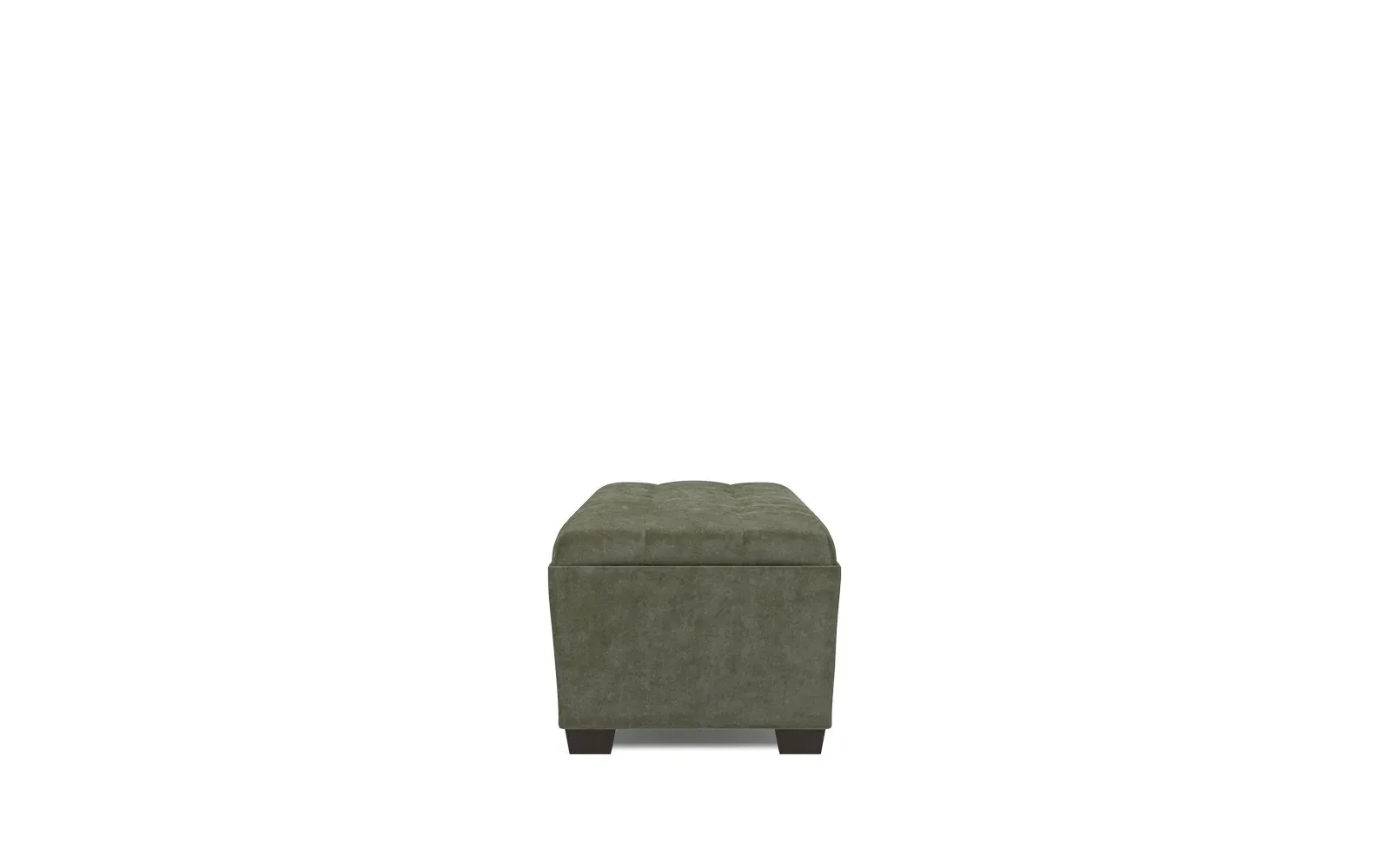 Macklin Rectangular Tufted Ottoman - Sage Green, Velvet