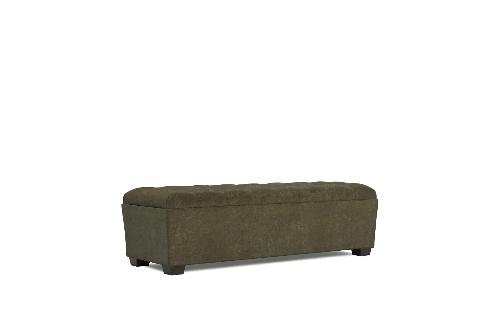 Macklin Rectangular Tufted Ottoman - Tuscan Olive, Velvet