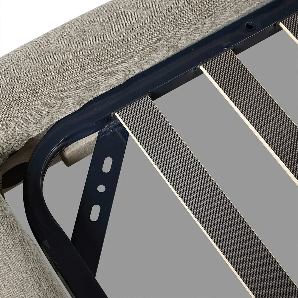 Maddie King Size Wingback Bed - Grey, Linen