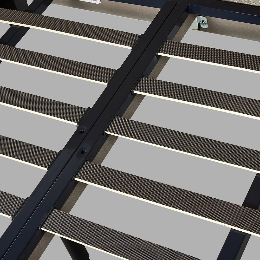 Maddie Queen Size Wingback Bed - Grey, Linen