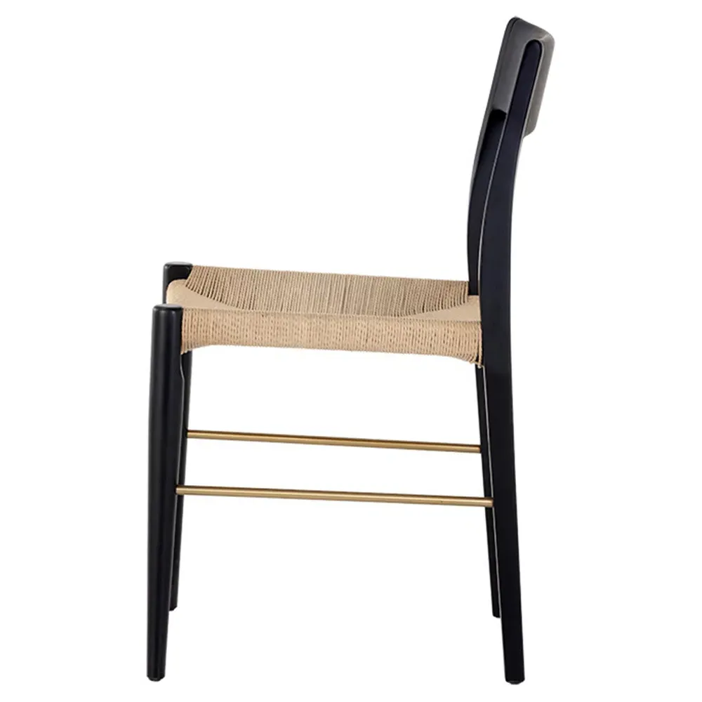 Maddison Dining Side Chair Set of 2 - Black, Beech Wood