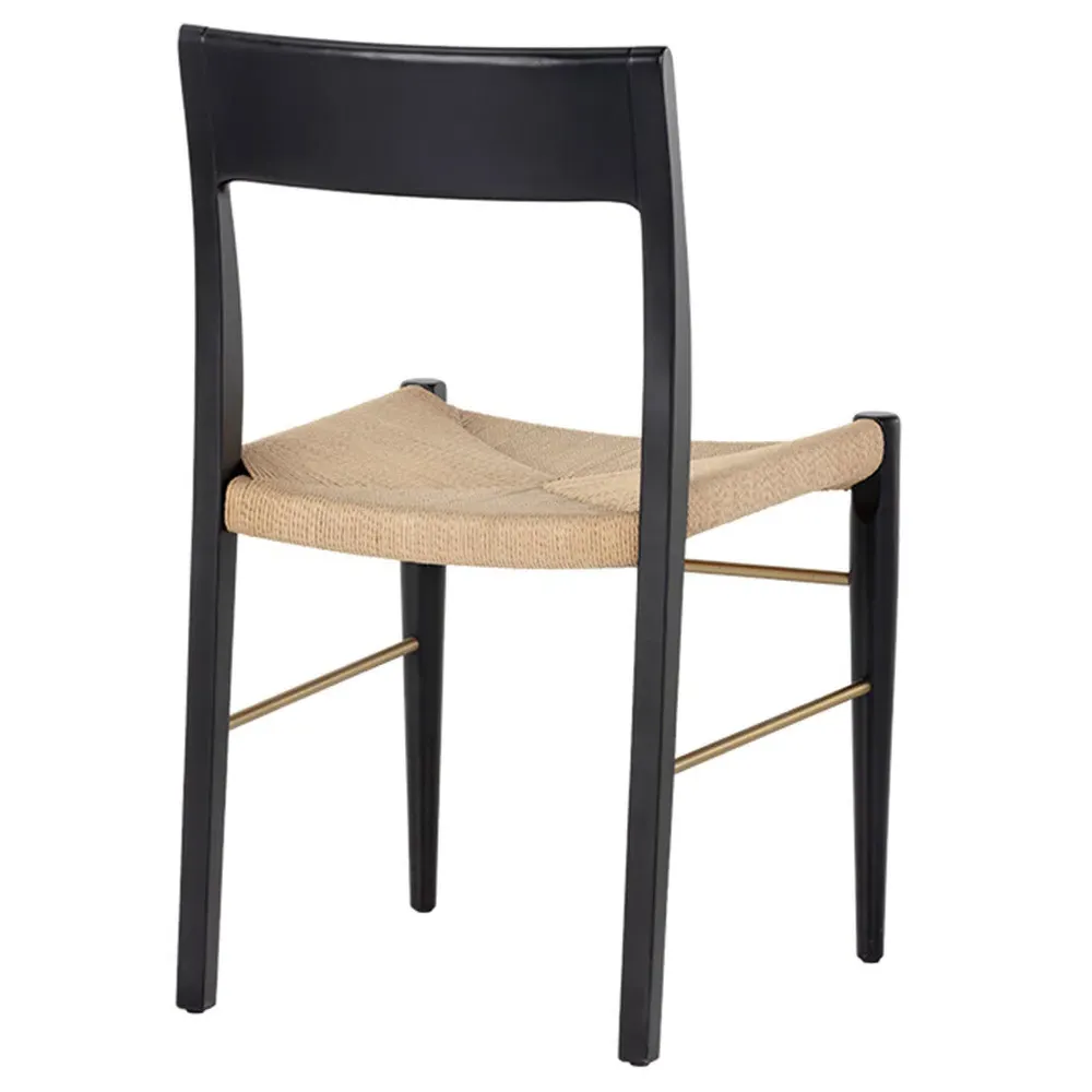 Maddison Dining Side Chair Set of 2 - Black, Beech Wood