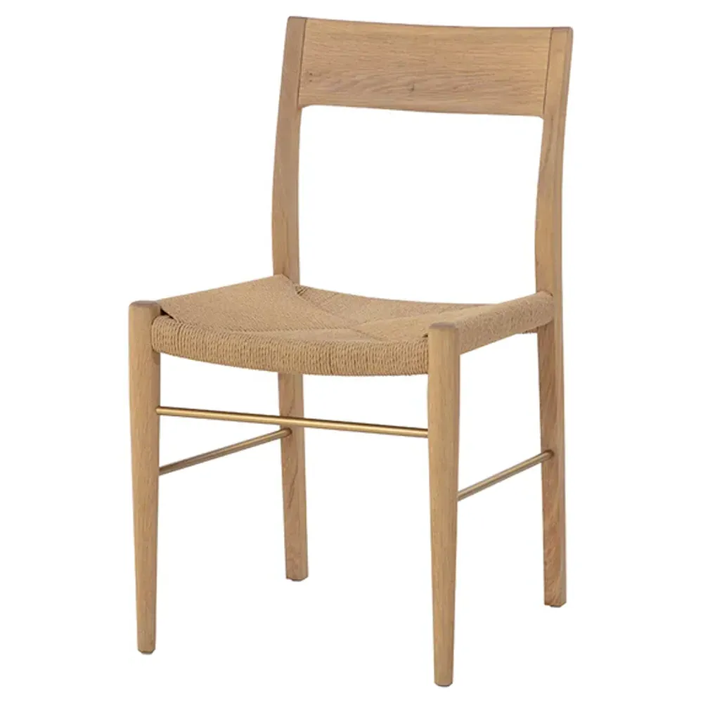 Maddison Dining Side Chair Set of 2 - Light Brown, Oak