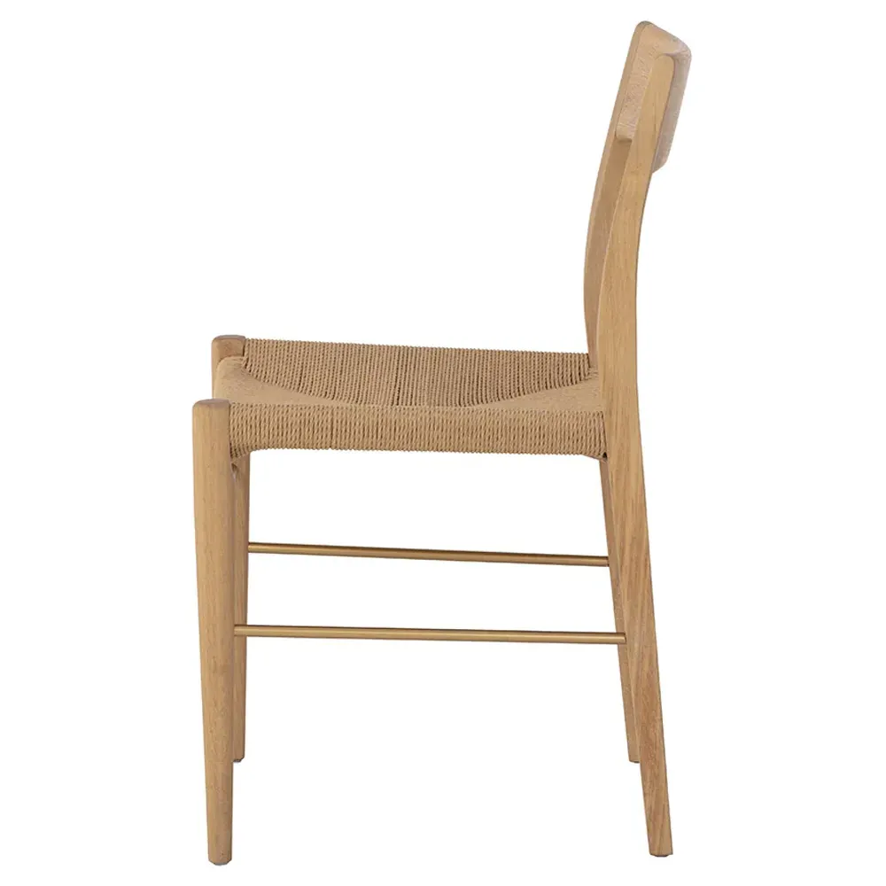 Maddison Dining Side Chair Set of 2 - Light Brown, Oak