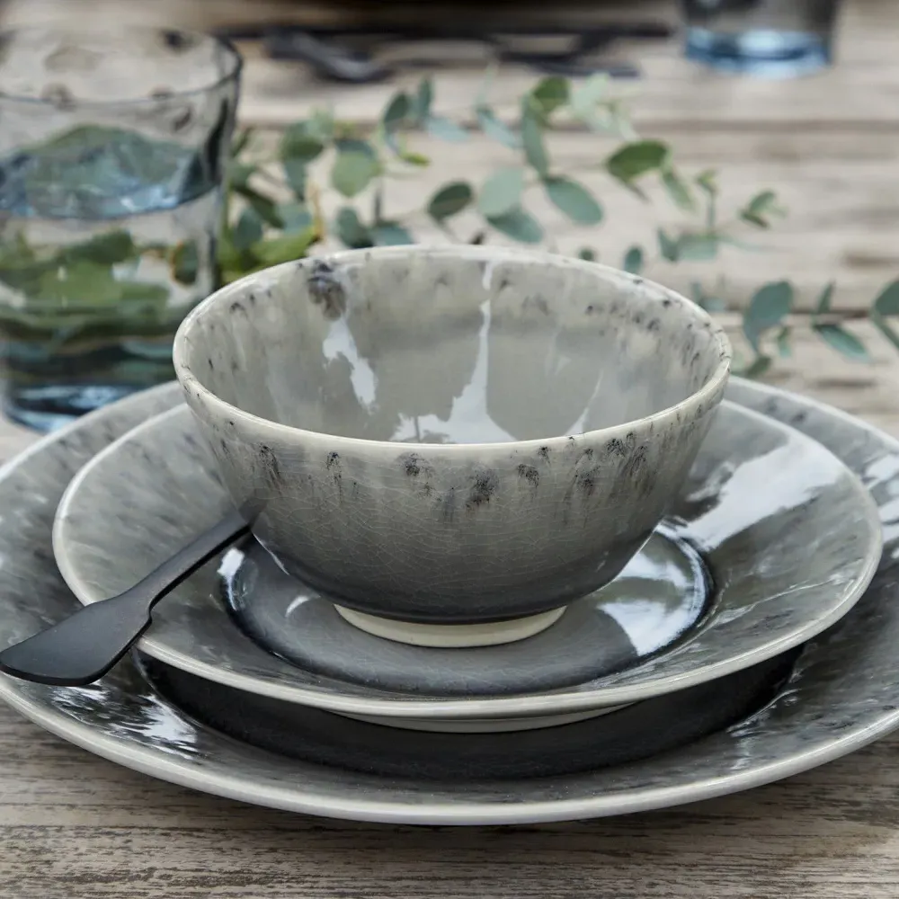 Madeira Cereal Bowl Set of 4 - Grey, Stoneware