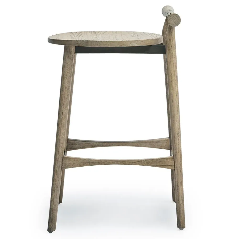 Madeira Counter Stool - Washed Taupe, Sungkai Wood