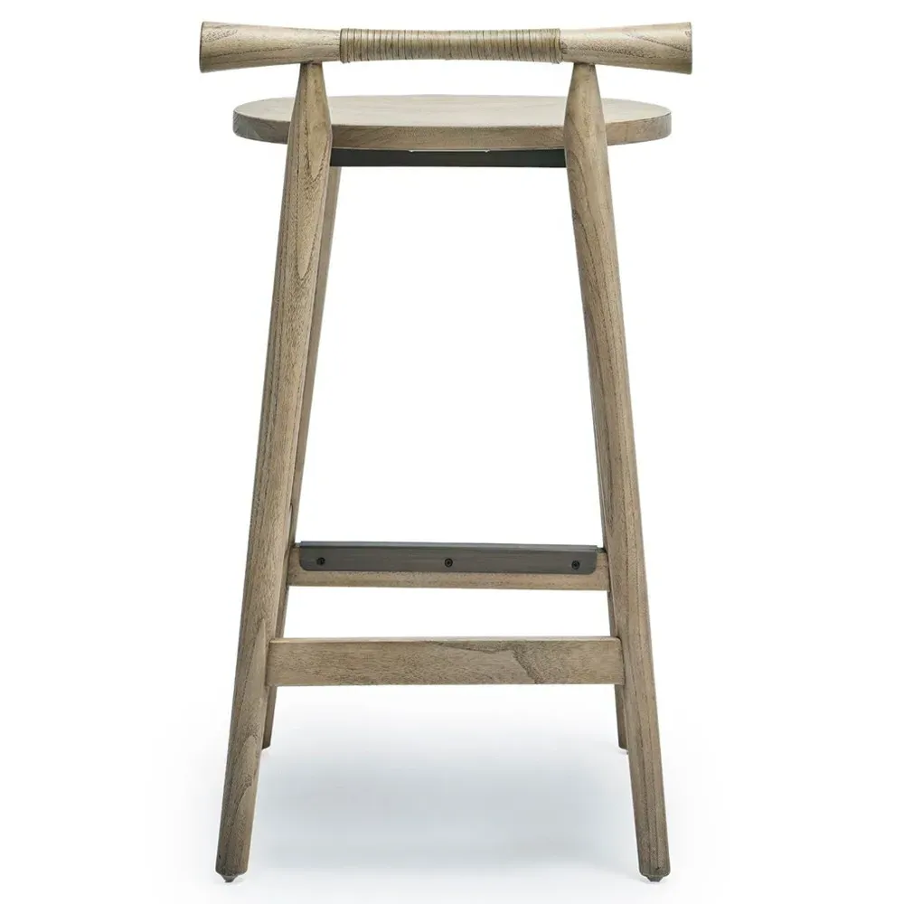 Madeira Counter Stool - Washed Taupe, Sungkai Wood