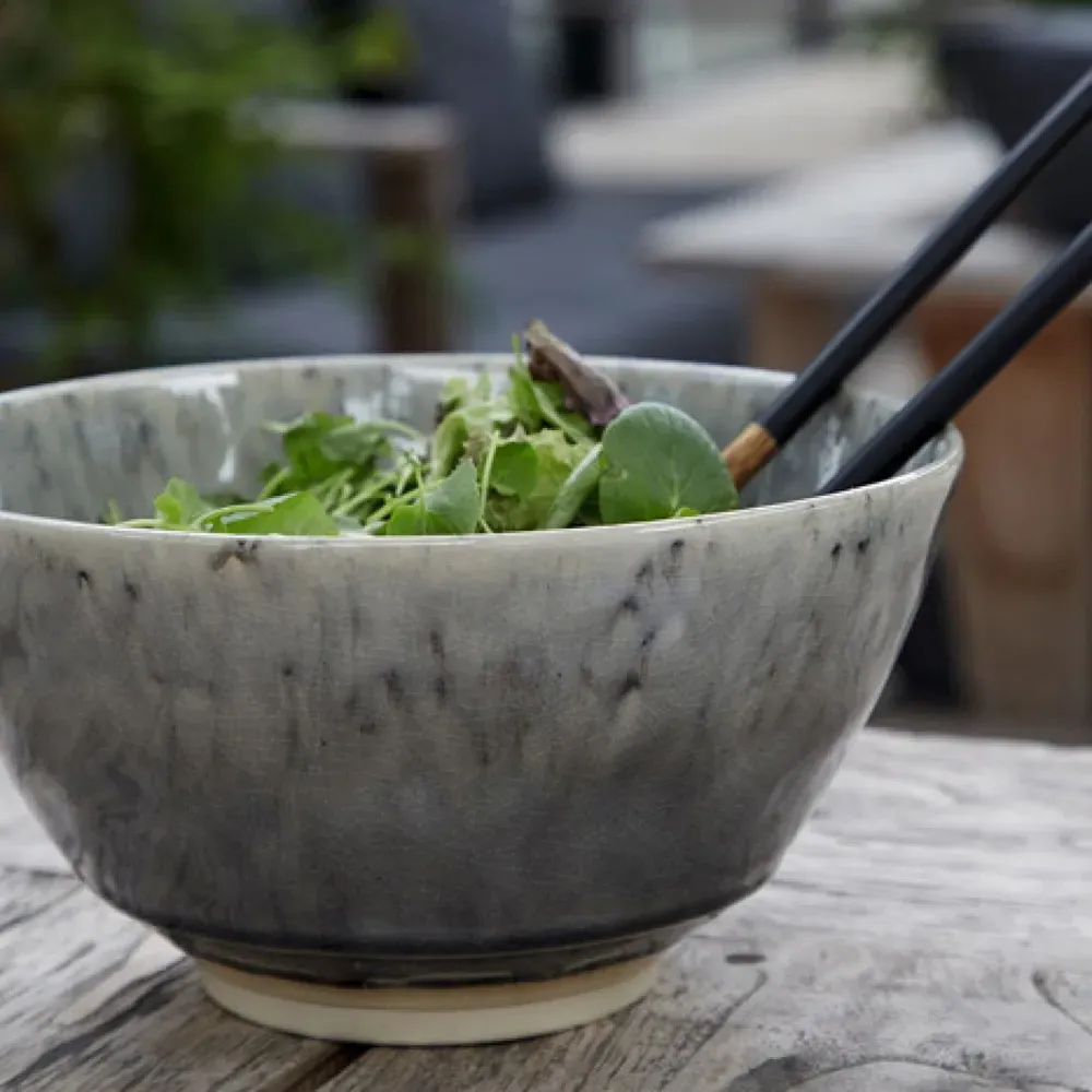 Madeira Serving Bowl - Grey, Stoneware