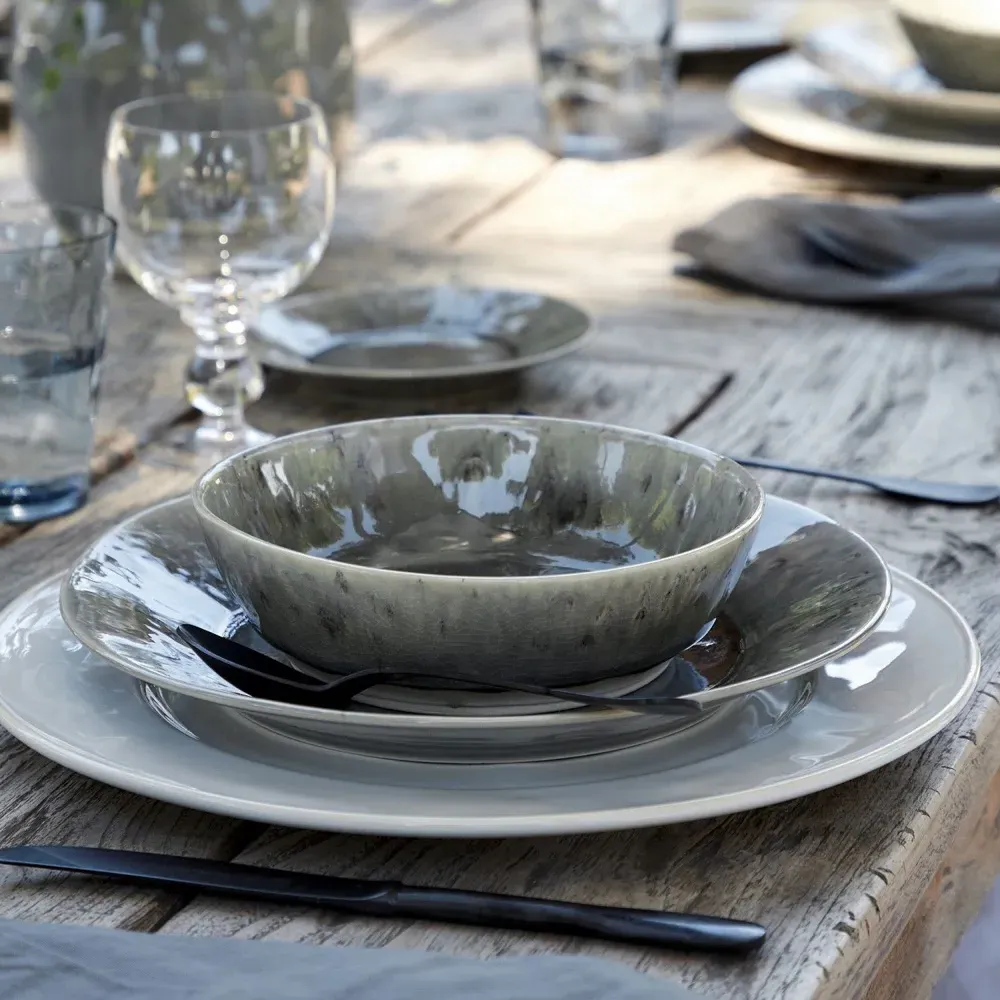 Madeira Soup Bowl Set of 4 - Grey, Stoneware