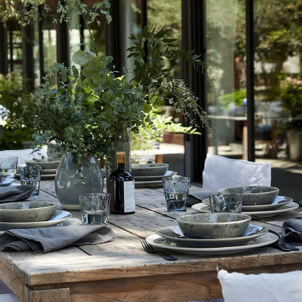 Madeira Soup Bowl Set of 4 - Grey, Stoneware