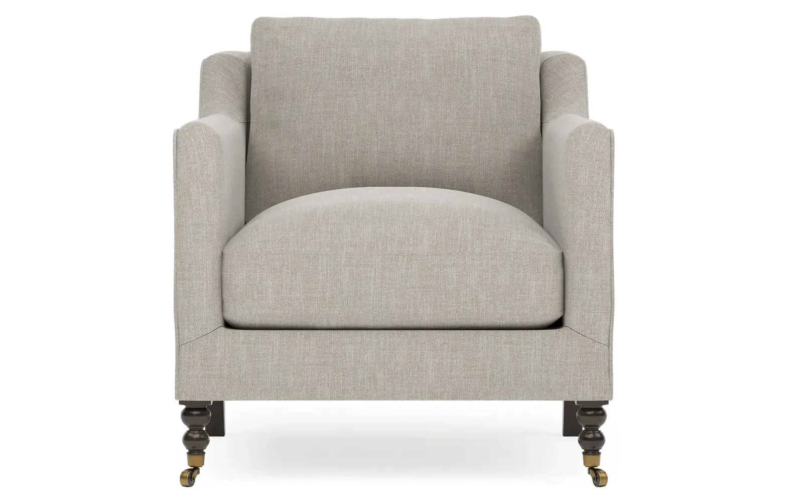 Madeline Arm Chair with Casters - Dove
