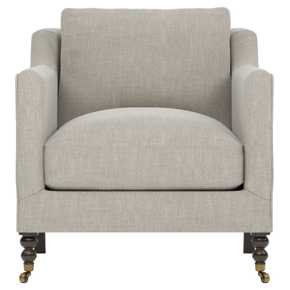 Madeline Arm Chair with Casters - Dove