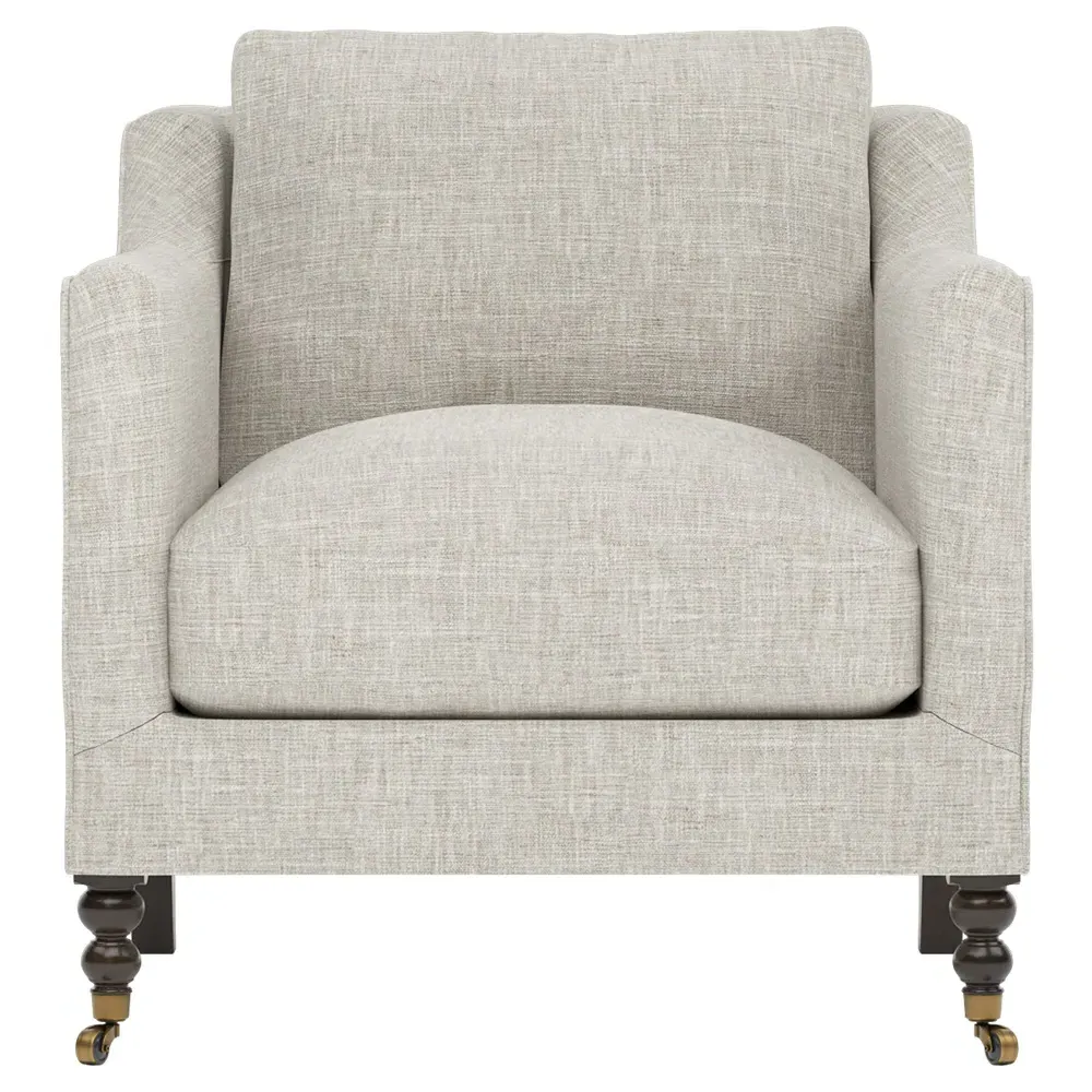 Madeline Arm Chair with Casters - Fog