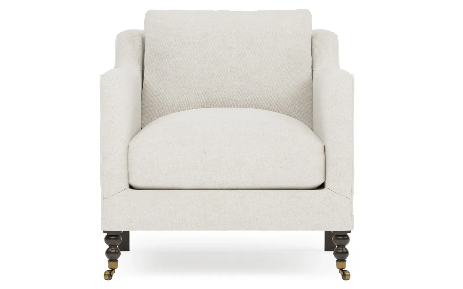 Madeline Arm Chair with Casters - Pearl
